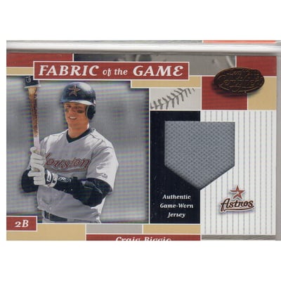 2002 Leaf Certified Fabric of the Game #124BA Craig Biggio/100