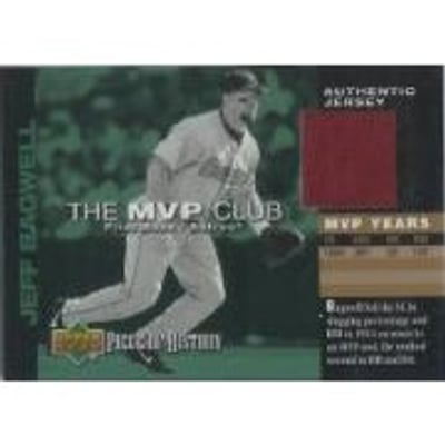 2002 UD Piece of History MVP Club Jersey #MJB Jeff Bagwell