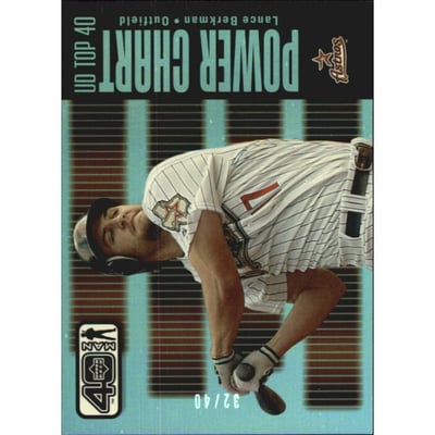 2002 Upper Deck 40-Man Electric Rainbow #1093 Lance Berkman PC