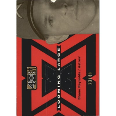 2002 Upper Deck 40-Man Looming Large Jerseys Gold #LSR Shane Reynolds