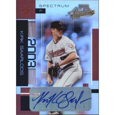 2003 Absolute Memorabilia Spectrum Signatures #39 Kirk Saarloos/100