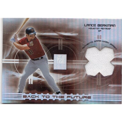 2003 Donruss Elite Back to the Future Threads #13 Lance Berkman/Jason Lane
