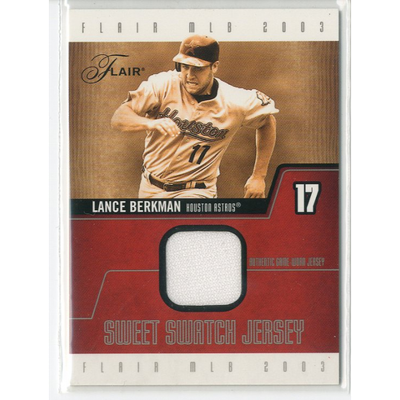 2003 Flair Sweet Swatch Jersey #SSLB Lance Berkman