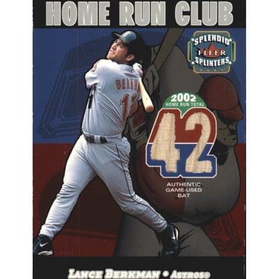 2003 Fleer Splendid Splinters Home Run Club Memorabilia #5 Lance Berkman Bat