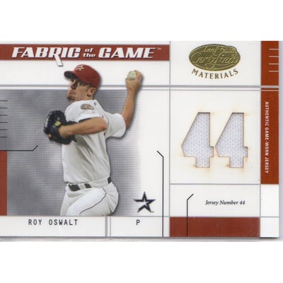 2003 Leaf Certified Materials Fabric of the Game #137JN Roy Oswalt JN/44