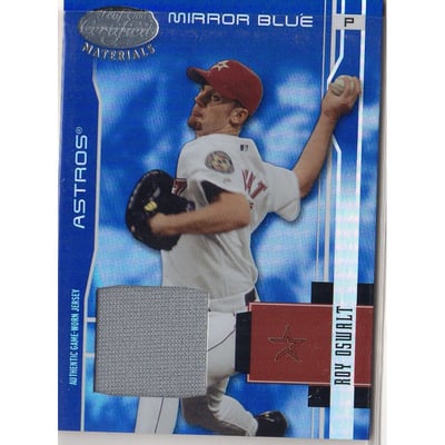 2003 Leaf Certified Materials Mirror Blue Materials #70 Roy Oswalt Jsy/100