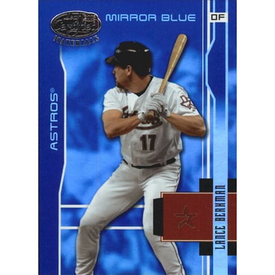 2003 Leaf Certified Materials Mirror Blue #76 Lance Berkman