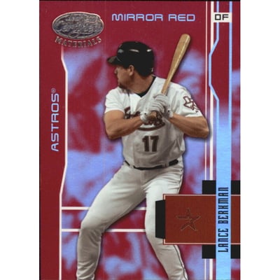 2003 Leaf Certified Materials Mirror Red #76 Lance Berkman