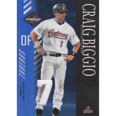 2003 Leaf Limited Threads Number #12 Craig Biggio H/7