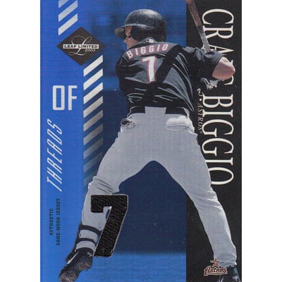 2003 Leaf Limited Threads Number #62 Craig Biggio A/7
