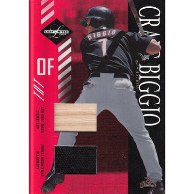 2003 Leaf Limited TNT #62 Craig Biggio A Bat-Jsy