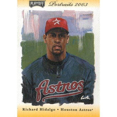 2003 Playoff Portraits Materials Gold #101 Richard Hidalgo Pants/25