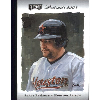 2003 Playoff Portraits Silver #20 Lance Berkman