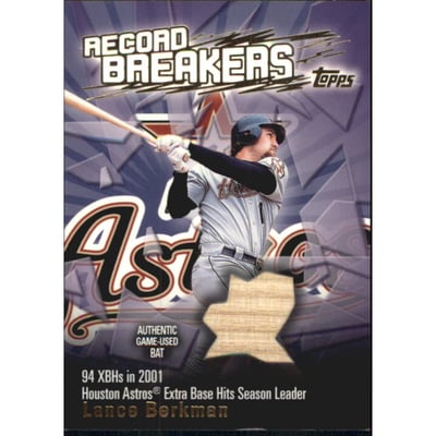 2003 Topps Record Breakers Relics #LBE Lance Berkman Bat C1