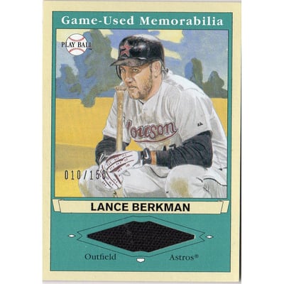 2003 Upper Deck Play Ball Game Used Memorabilia Tier 2 #LB2 Lance Berkman Jsy