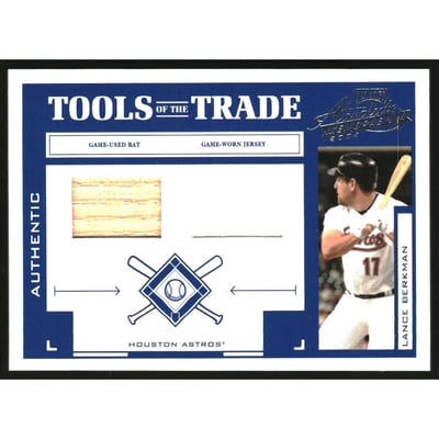 2004 Absolute Memorabilia Tools of the Trade Material Combo #TT80 L.Berkman Bat-Jsy/250