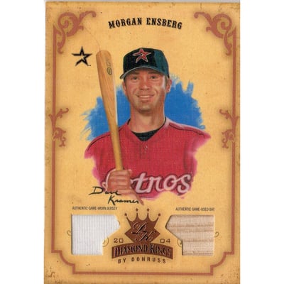 2004 Diamond Kings DK Materials Bronze #121 Morgan Ensberg Bat-Jsy/100