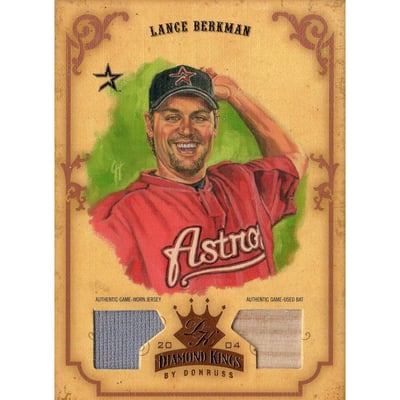 2004 Diamond Kings DK Materials Bronze #45 Lance Berkman Bat-Jsy/150