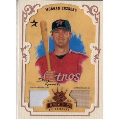 2004 Diamond Kings DK Materials Framed Bronze #121 Morgan Ensberg Bat-Jsy/100