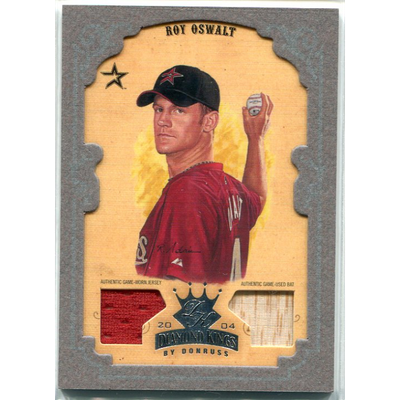 2004 Diamond Kings DK Materials Framed Silver #134 Roy Oswalt Bat-Jsy/50