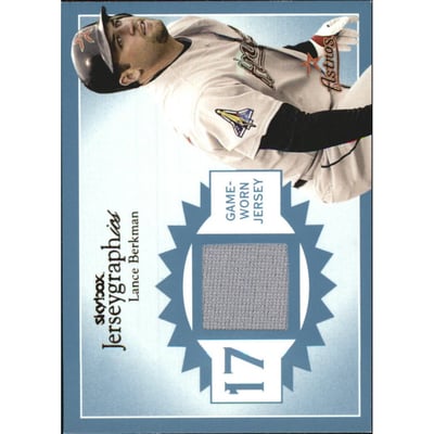 2004 SkyBox Autographics Jerseygraphics Blue #LB Lance Berkman