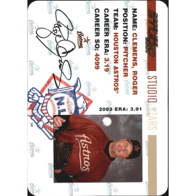 2004 Studio Stars Gold #SS42 Roger Clemens