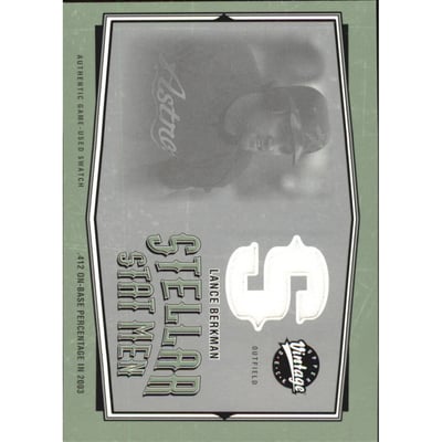 2004 Upper Deck Vintage Stellar Stat Men Jerseys #24 Lance Berkman