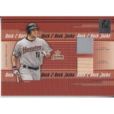 2005 Donruss Elite Back 2 Back Jacks Combos #19 Lance Berkman Bat-Jsy/100
