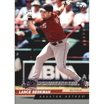 2005 Leaf Press Proofs Blue #90 Lance Berkman