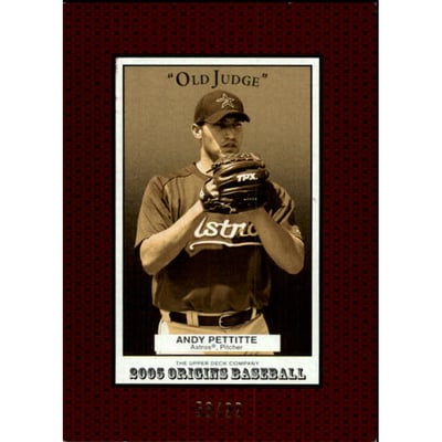 2005 Origins Old Judge Red #75 Andy Pettitte