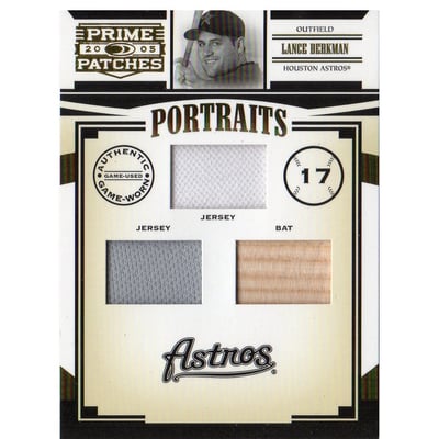 2005 Prime Patches Portraits Triple Swatch #49 L.Berkman B-J-J/150