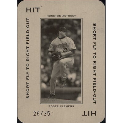 2005 Throwback Threads Polo Grounds 35 HIT Short Fly #2 Roger Clemens