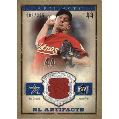 2006 Artifacts AL/NL Artifacts Blue #RON Roy Oswalt Jsy/325