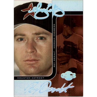 2006 Topps Co-Signers Changing Faces HyperSilver Red #85B Morgan Ensberg/Roy Oswalt