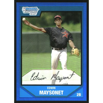 2007 Bowman Chrome Prospects Blue Refractors #BC33 Edwin Maysonet