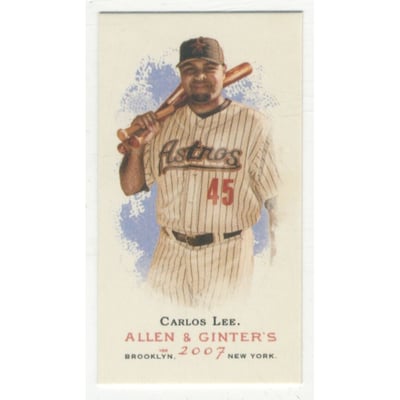 2007 Topps Allen and Ginter Mini A and G Back #152 Carlos Lee SP