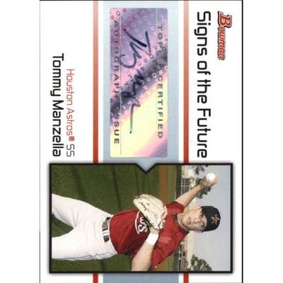 2008 Bowman Signs of the Future #TM Tommy Manzella