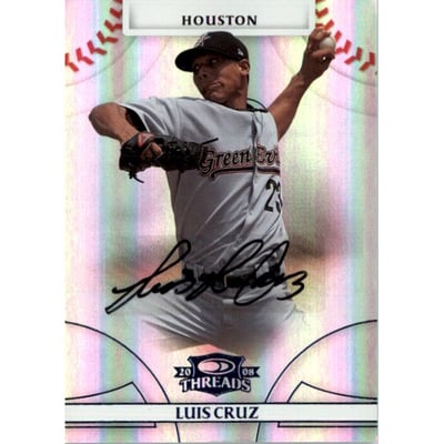 2008 Donruss Threads Signatures Platinum #86 Luis Cruz/25