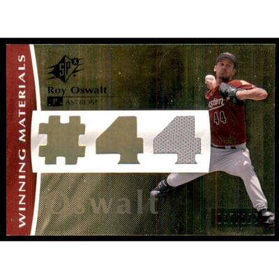 2008 SPx Winning Materials Jersey Number 125 #RO Roy Oswalt