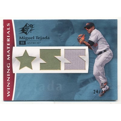 2008 SPx Winning Materials Position 75 #TE Miguel Tejada
