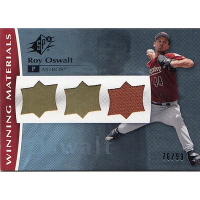 2008 SPx Winning Materials UD Logo #RO Roy Oswalt