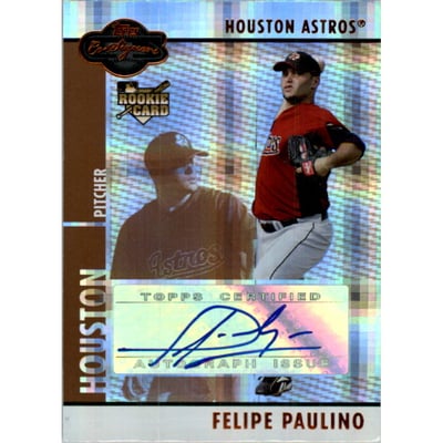 2008 Topps Co-Signers Hyper Plaid Bronze #111 Felipe Paulino AU