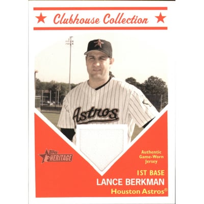 2008 Topps Heritage Clubhouse Collection Relics #LB Lance Berkman D
