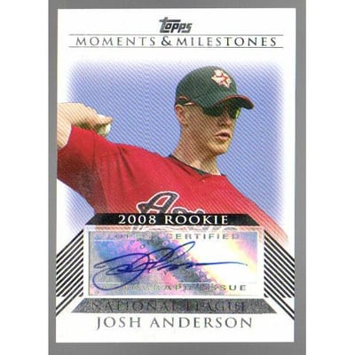 2008 Topps Moments and Milestones Rookie Autographs #JA Josh Anderson