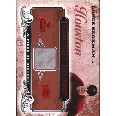 2008 UD A Piece of History Franchise History Jersey Red #FH25 Lance Berkman