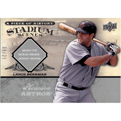 2008 UD A Piece of History Stadium Scenes Silver #SS25 Lance Berkman