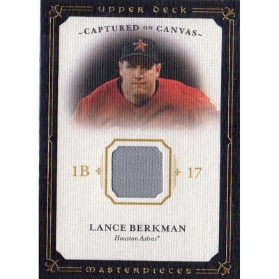 2008 UD Masterpieces Captured on Canvas #CCLB Lance Berkman