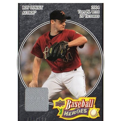 2008 Upper Deck Heroes Jersey Black #76 Roy Oswalt