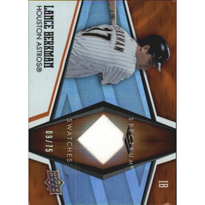 2008 Upper Deck Spectrum Spectrum Swatches Orange #LB Lance Berkman