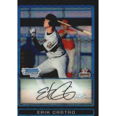2009 Bowman Chrome Draft Prospects X-Fractors #BDPP28 Erik Castro